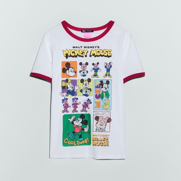 Zara Limited Edition Mickey Vintage Disney T-Shirt - Picture 1 of 12